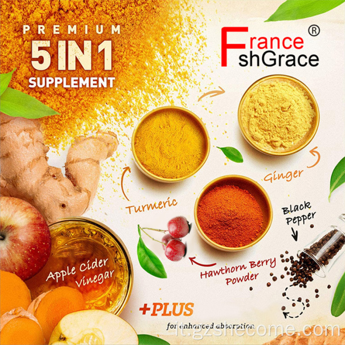 Estratto di curcuma Antiossidanti naturali Capsule di curcuma